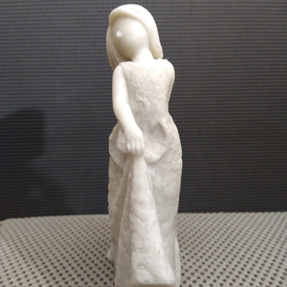 Vintage Stone Girl Figurine - Picture 2 of 8
